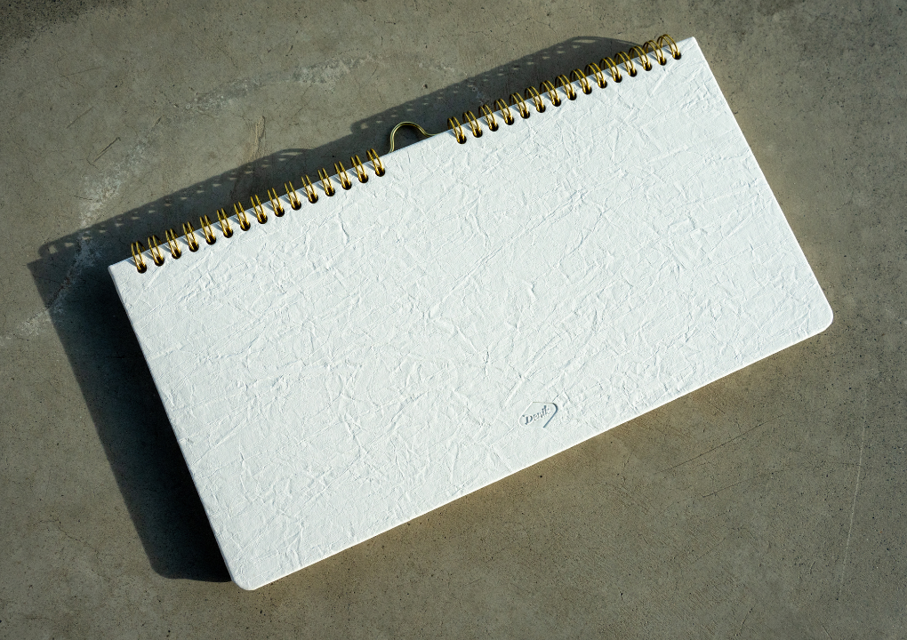 White Crinkle Weekly Planner Desk Pad