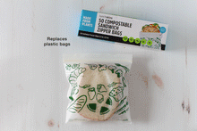 Load image into Gallery viewer, Ziptop Compostable Freezer-Safe Sandwich Storage Bags 50CT
