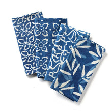 Load image into Gallery viewer, Indigo Dabu Cotton Napkins - Set of 4
