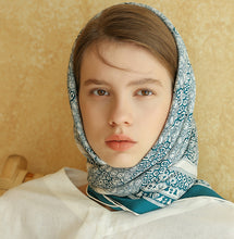 Load image into Gallery viewer, Mulberry silk twill square scarf
