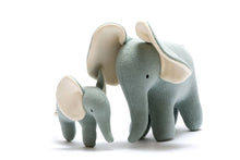 Load image into Gallery viewer, Large Organic Cotton Elephant Plush Toy in Teal Colour
