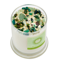 Load image into Gallery viewer, Heart Chakra Candle - Soy Candle - Herb &amp; Crystal Candles
