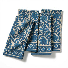 Load image into Gallery viewer, Indigo Dabu Jasmine Block Print Napkins - Set of 2
