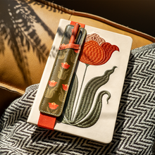Load image into Gallery viewer, Tulip Embroidered Journal with pen
