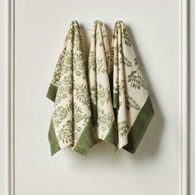 Load image into Gallery viewer, Fern Garden Kalamkari Hand Towels - Set of 3
