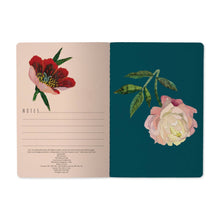 Load image into Gallery viewer, A5 Notebook - Peonies on Black

