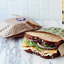 Load image into Gallery viewer, Compostable XL Sandwich Bags Chevron 50 Count
