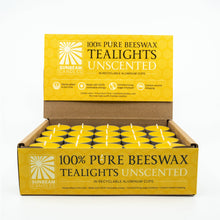 Load image into Gallery viewer, Beeswax Tealights (60 count bulk display)

