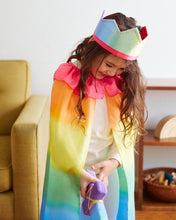 Load image into Gallery viewer, Reversible 100% Silk Crowns for Dress Up &amp; Pretend Play: 1 / Rainbow Rose

