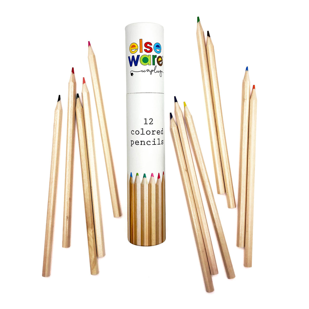 Colored Pencils - Tall & Travel Size - 12 Colors