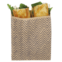 Load image into Gallery viewer, Compostable XL Sandwich Bags Chevron 50 Count
