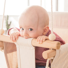 Load image into Gallery viewer, Hanging Wood and Canvas Baby Swing Chair
