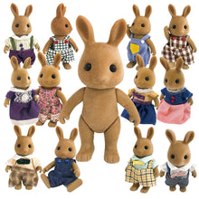 Load image into Gallery viewer, Easter Bunny Forest Animal Family Dolls Clothes Compatible 1:12 Dollhouse Accessories 10CM Clothes Pretend Play Toys Gifts Kids
