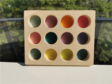 Load image into Gallery viewer, Wooden Peg Dolls with Crochet Hats, Rainbow Set
