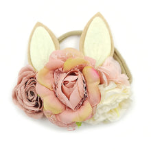 Load image into Gallery viewer, Lovely Baby Girls Easter Day Headband Rabbit Ear Newborn Photo Props Cute Elastic Flower Crown Hairbands Party Hair Accessories

