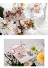 Load image into Gallery viewer, Yoofun 45pcs/box Fairy butterflies Waterproof PET Stickers Vintage Flower Elfin Decorative Label for Scrapbooking Journal DIY
