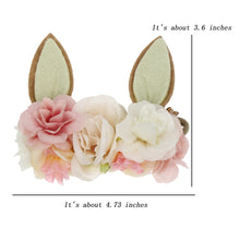 Load image into Gallery viewer, Lovely Baby Girls Easter Day Headband Rabbit Ear Newborn Photo Props Cute Elastic Flower Crown Hairbands Party Hair Accessories
