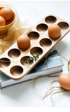 Load image into Gallery viewer, Japanese Wooden Double-Row Egg Storage Box
