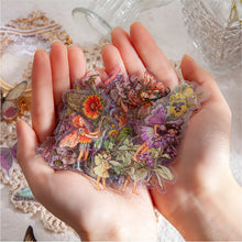 Load image into Gallery viewer, Yoofun 45pcs/box Fairy butterflies Waterproof PET Stickers Vintage Flower Elfin Decorative Label for Scrapbooking Journal DIY
