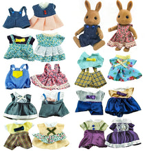 Load image into Gallery viewer, Easter Bunny Forest Animal Family Dolls Clothes Compatible 1:12 Dollhouse Accessories 10CM Clothes Pretend Play Toys Gifts Kids
