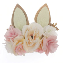 Load image into Gallery viewer, Lovely Baby Girls Easter Day Headband Rabbit Ear Newborn Photo Props Cute Elastic Flower Crown Hairbands Party Hair Accessories
