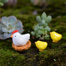 Load image into Gallery viewer, 12 Pcs Mix Chicken Chick Egg Nest Figurine Miniatures Home Decoration Kawaii Accessories Garden Decor for Home Easter Decoration

