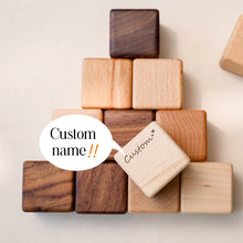 Load image into Gallery viewer, Nordic Wooden Cube Blocks - Montessori Stacking Toy
