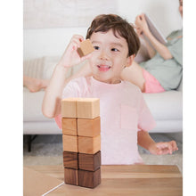 Load image into Gallery viewer, Nordic Wooden Cube Blocks - Montessori Stacking Toy
