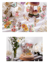 Load image into Gallery viewer, Yoofun 45pcs/box Fairy butterflies Waterproof PET Stickers Vintage Flower Elfin Decorative Label for Scrapbooking Journal DIY
