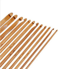 Load image into Gallery viewer, New Arrival 12 Pcs 12 Size Bamboo Wooden Hook Crochet Kit Knitting Needles For Loom Tool DIY Crafts Knitting Accessory
