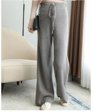 Load image into Gallery viewer, 100% Wool Wide-Leg Knitted Pants
