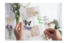Load image into Gallery viewer, Yoofun 45pcs/box Fairy butterflies Waterproof PET Stickers Vintage Flower Elfin Decorative Label for Scrapbooking Journal DIY
