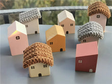 Load image into Gallery viewer, Kids Wooden Toys Pastel Nordic Buiding Blocks Stacking Crochet House  Animals Rainbow Forest Trees
