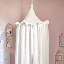 Load image into Gallery viewer, Premium Muslin Cotton Kids Bed Canopy with Frills
