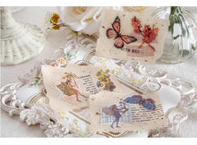 Load image into Gallery viewer, Yoofun 45pcs/box Fairy butterflies Waterproof PET Stickers Vintage Flower Elfin Decorative Label for Scrapbooking Journal DIY
