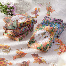 Load image into Gallery viewer, Yoofun 45pcs/box Fairy butterflies Waterproof PET Stickers Vintage Flower Elfin Decorative Label for Scrapbooking Journal DIY
