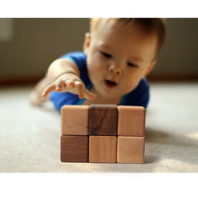 Load image into Gallery viewer, Nordic Wooden Cube Blocks - Montessori Stacking Toy
