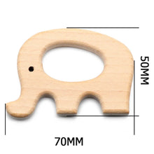 Load image into Gallery viewer, Beech wood elephant teether
