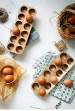 Load image into Gallery viewer, Japanese Wooden Double-Row Egg Storage Box
