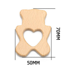 Load image into Gallery viewer, Beech wood bear teether

