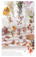 Load image into Gallery viewer, Yoofun 45pcs/box Fairy butterflies Waterproof PET Stickers Vintage Flower Elfin Decorative Label for Scrapbooking Journal DIY
