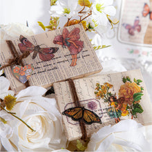 Load image into Gallery viewer, Yoofun 45pcs/box Fairy butterflies Waterproof PET Stickers Vintage Flower Elfin Decorative Label for Scrapbooking Journal DIY
