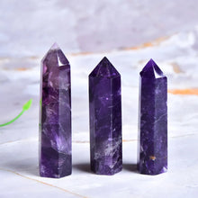 Load image into Gallery viewer, Amethyst Point, Natural, Six-Sided Tower, 50–80mm

