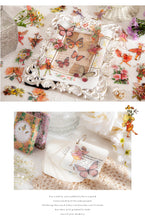 Load image into Gallery viewer, Yoofun 45pcs/box Fairy butterflies Waterproof PET Stickers Vintage Flower Elfin Decorative Label for Scrapbooking Journal DIY
