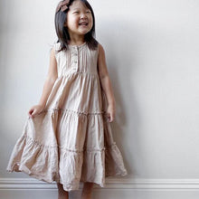 Load image into Gallery viewer, Girls Beach Dress Summer Vintage Plated Tutu Skirt Dress for Girls Clothes Breathable Linen Cotton Toddler Girls Boho Dress 1-7Y
