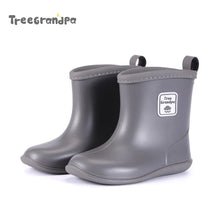 Load image into Gallery viewer, Child  Boy rubber Rain Shoes Girls Boys Kid Ankle Rain boots Waterproof shoes Round toe Water Shoes soft Toddler Rubber Shoes
