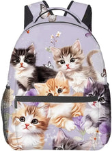 Load image into Gallery viewer, Octopus &amp; Floral Backpack – Stylish Marine Botanical School Bag
