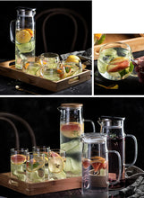 Load image into Gallery viewer, 1000ML/1500ML Thick Glass Kettle with Bamboo Lid &amp; Filter
