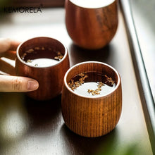 Load image into Gallery viewer, 2PCS Japanese Wooden Tea Cups
