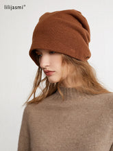 Load image into Gallery viewer, 100% Cashmere Soft Knit Beanie - Double Layer Hat
